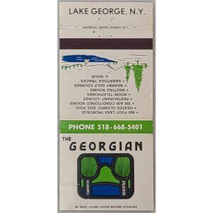 Vintage Matchbook Cover The Georgian Hotel Lake George New York NY